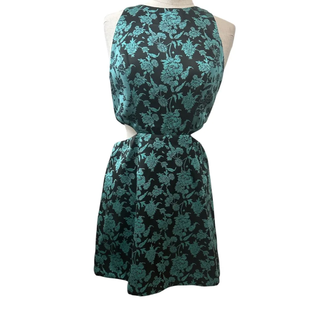 Anthropologie Hutch Floral Jacquard Cut-Out Mini Dress Size 6 Holiday Party NYE - Image 4