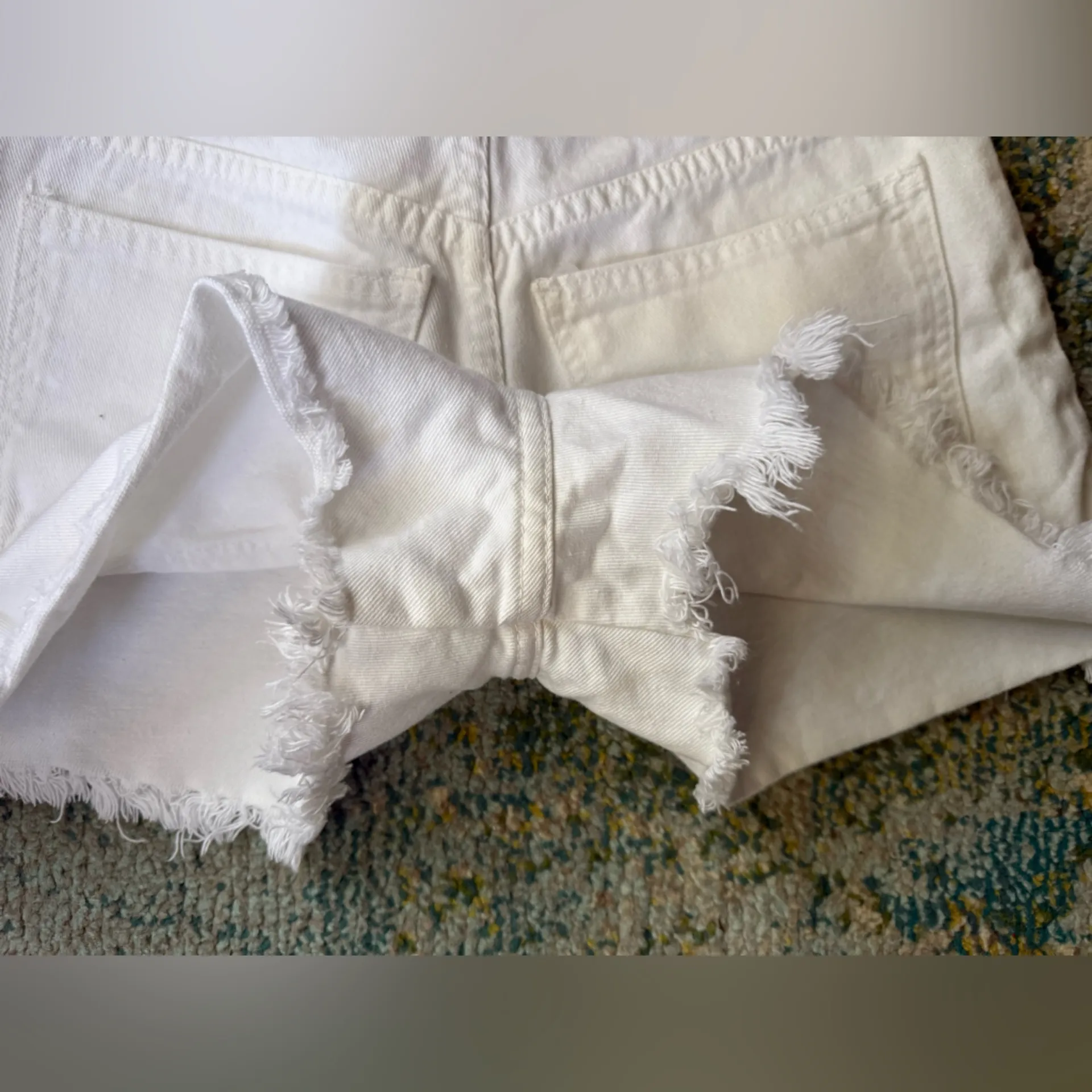 Vintage 90s Steel white denim cut - Image 4