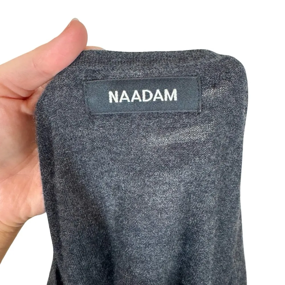 Naadam Ultra Fine Cashmere Scoop Top Cropped 100% Cashmere Sweater Charcoal Gray Size XS - Image 6