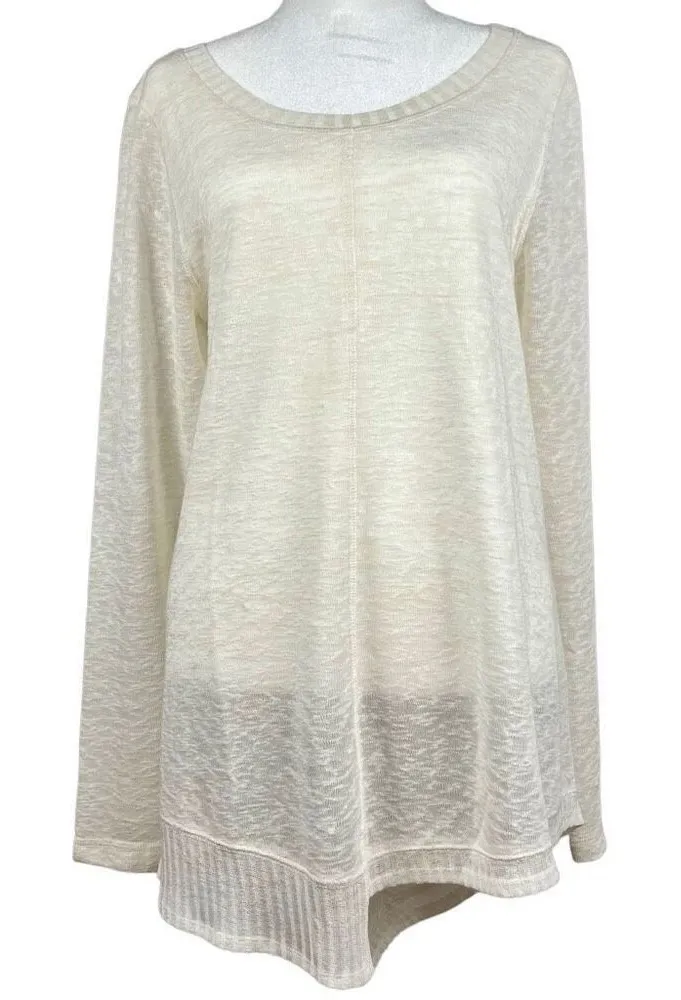 Akemi + Kin Anthropologie Asymmetrical Lightweight Tunic Sweater Medium - Image 1