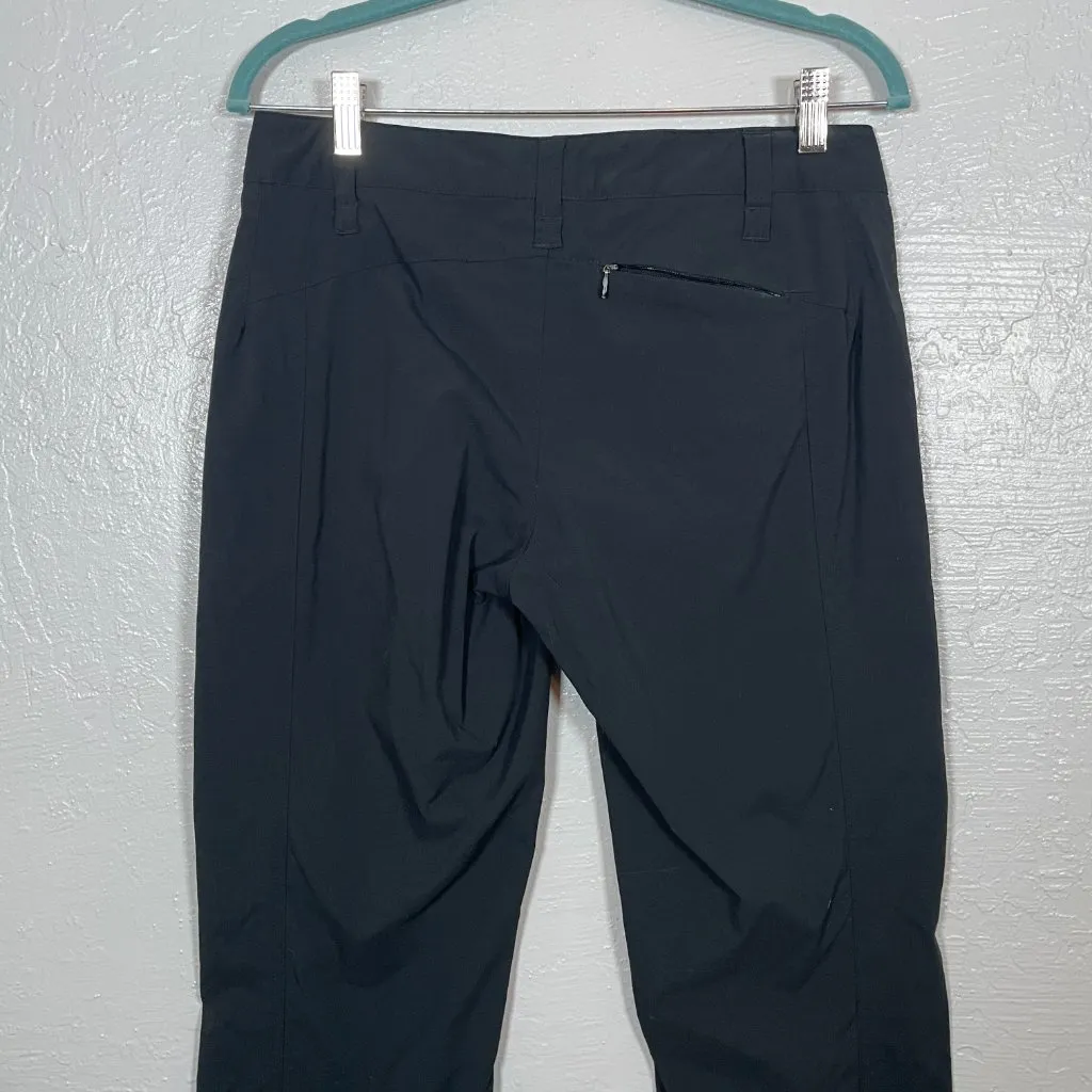 Royal Robbins Women 8 Black Nylon Hiking Pants Pockets Lightweight Granola Gorp - Image 7