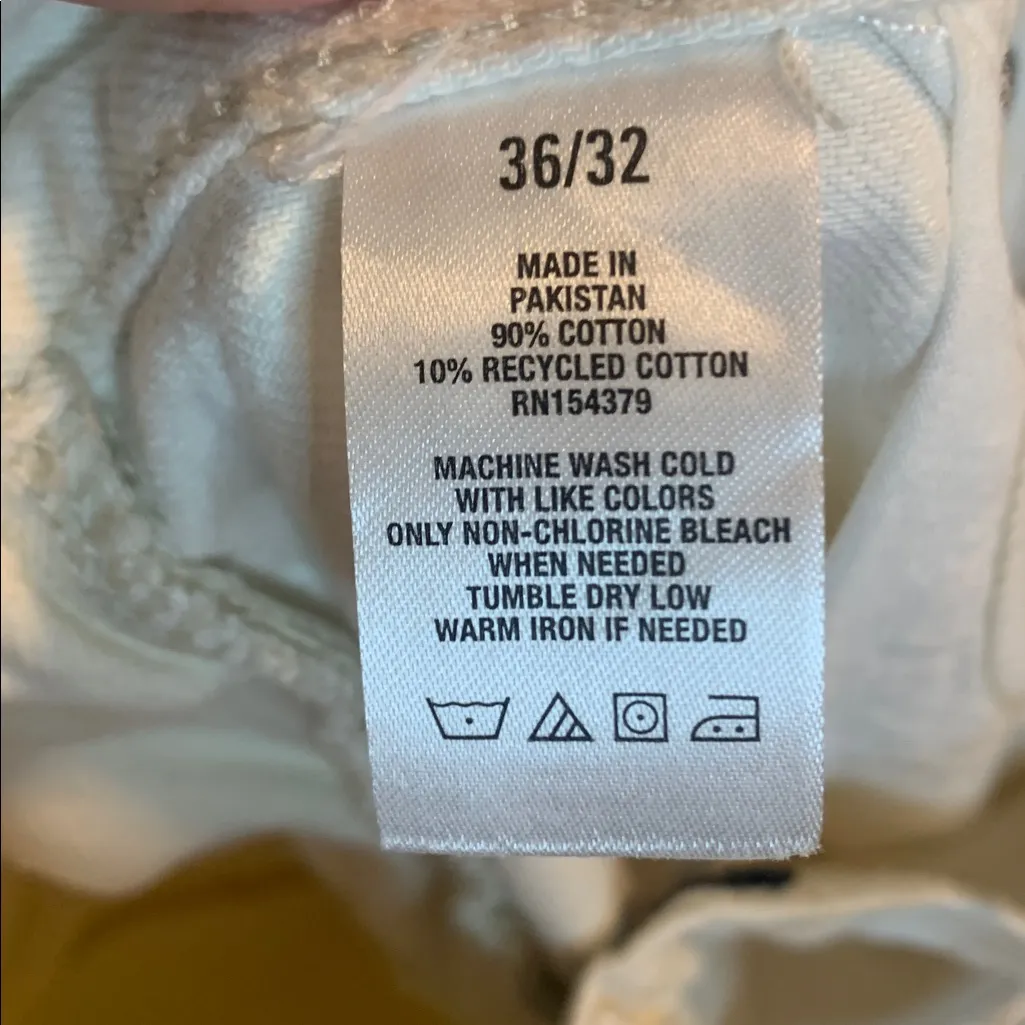 Aeropostale PRELOVED  STRAIGHT LEG CREAM DISTRESSED DENIM - Image 4