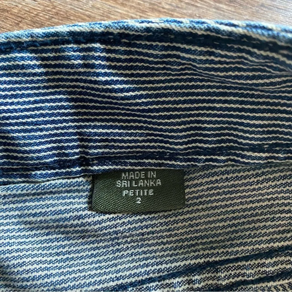 Eddie Bauer Pants Indigo Stripe Lightly Distressed 2 Petite Outdoors - Image 6