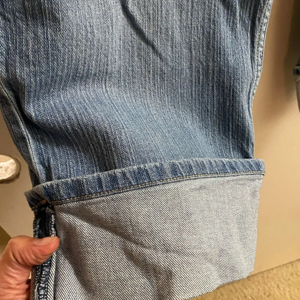 Womens Mossimo Supply Co Light Blue Capri Jeans 18W 18 Cuffed Crop Waist 38” - Image 5