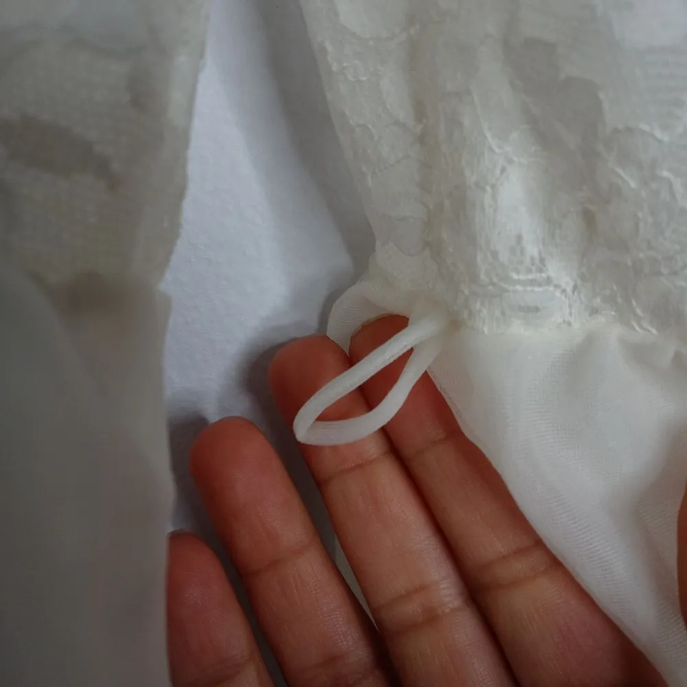 Vintage JR. Bazaar sheer sleepwear cover size 9 White - Image 9