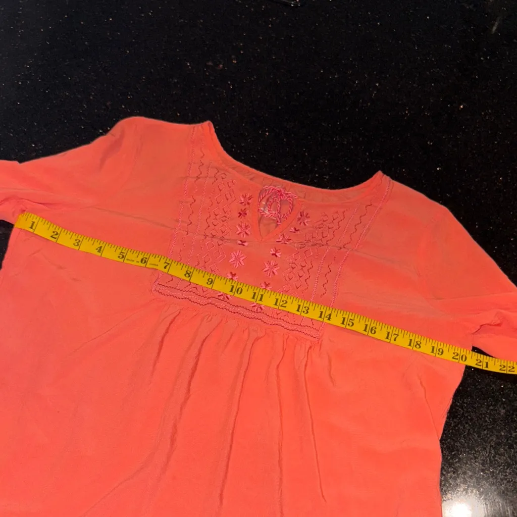 St. John Bay Coral Embroidered Women's Top - Image 4