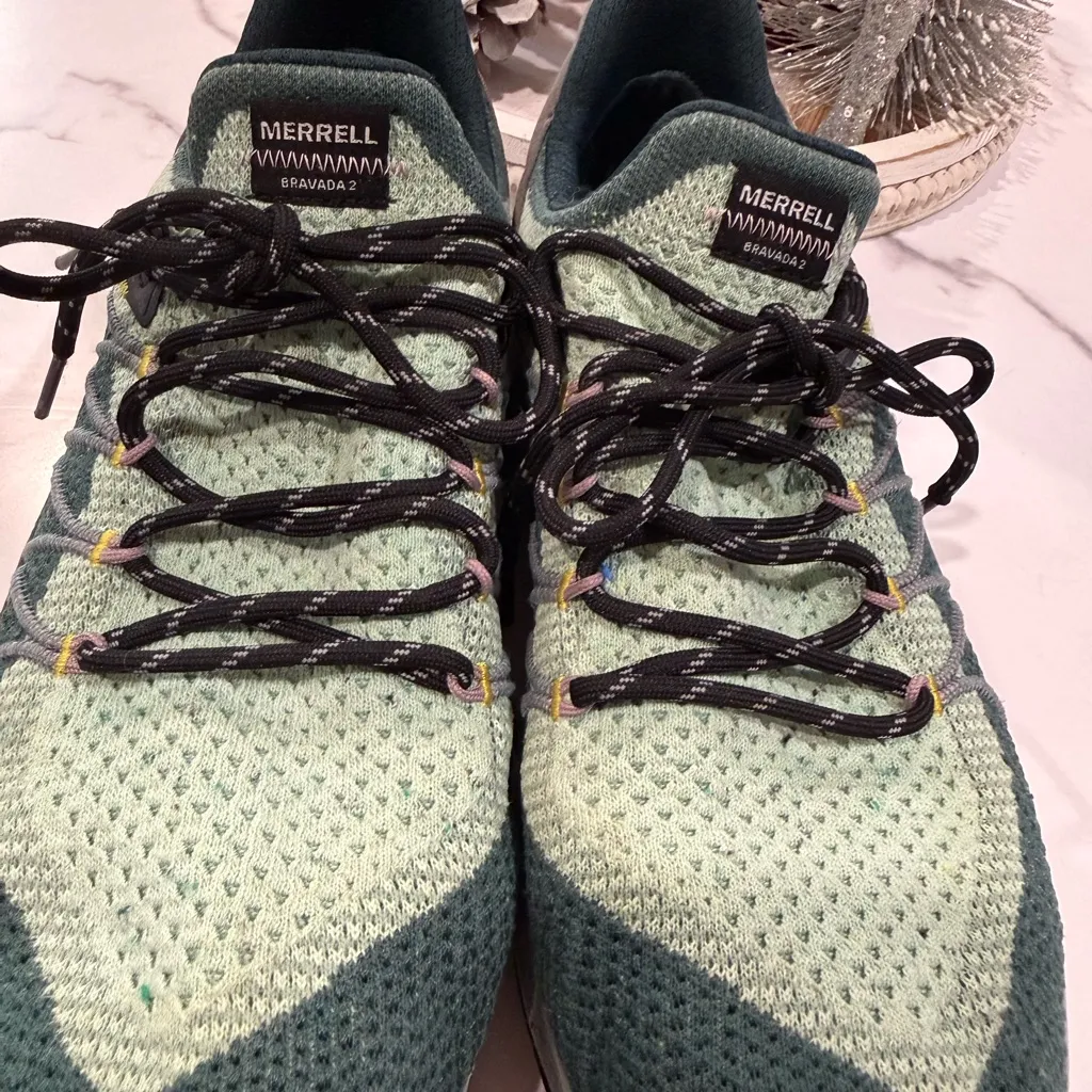 Merrell Forest Green and Charcoal Sneakers - Image 5