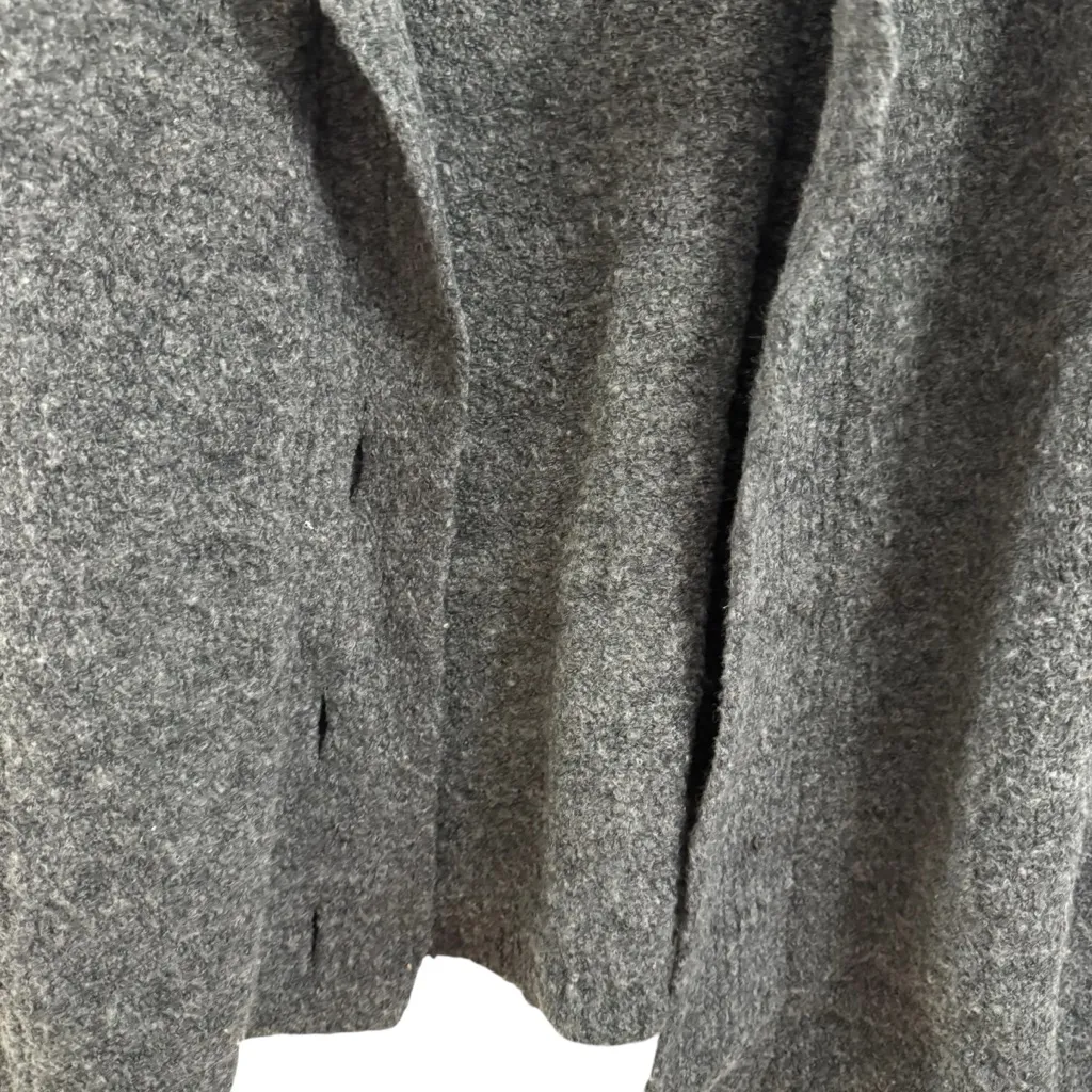 BCBGMAXAZRIA  Gray Button Down Wool Blend Sweater - Image 3