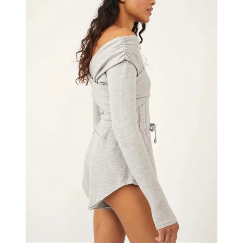 Free People Movement Love Spell One Piece Romper Heathered Grey - Image 11