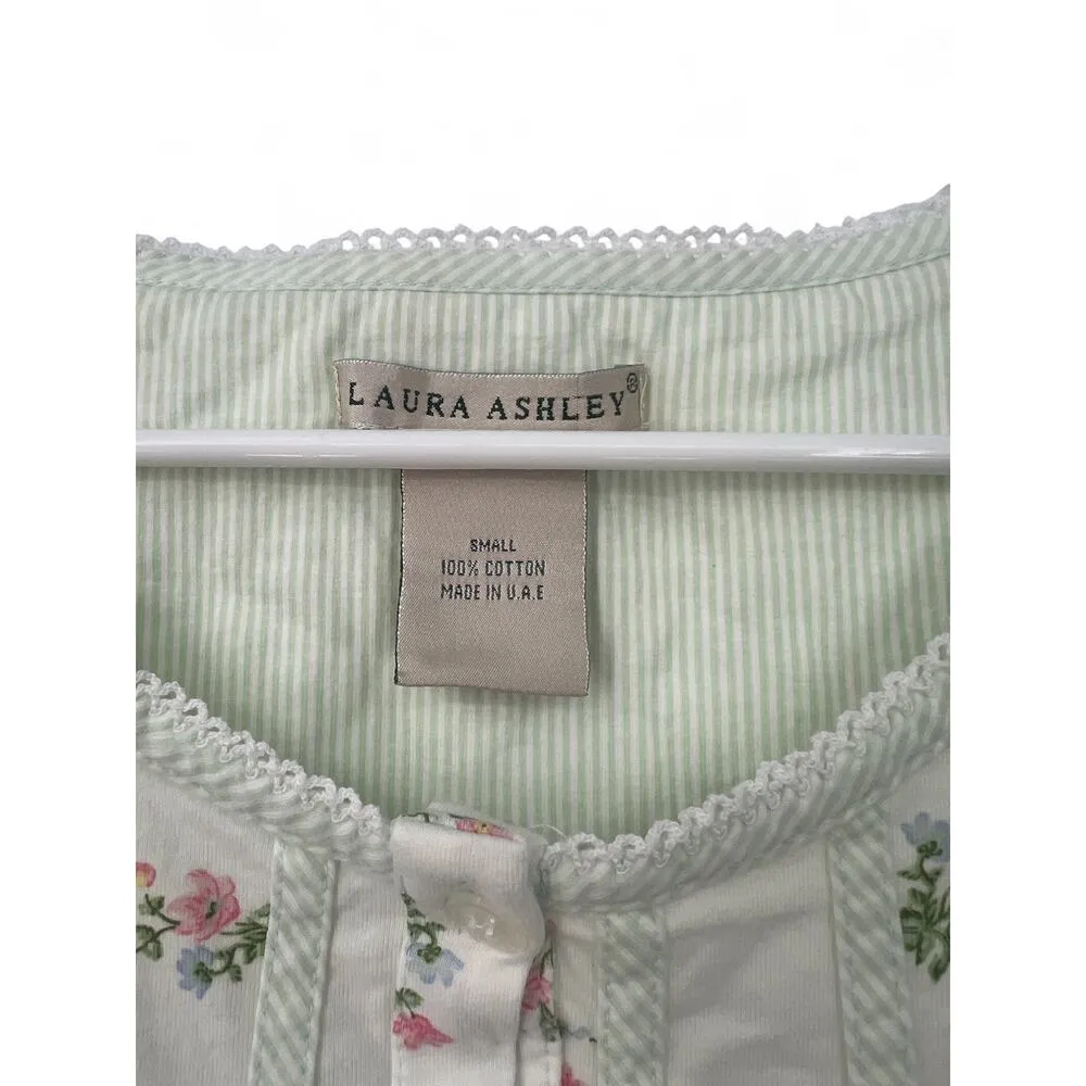 Vintage 90's Laura Ashley S Short Sleeve Nightgown Pajama Dress Floral Pj's - Image 3