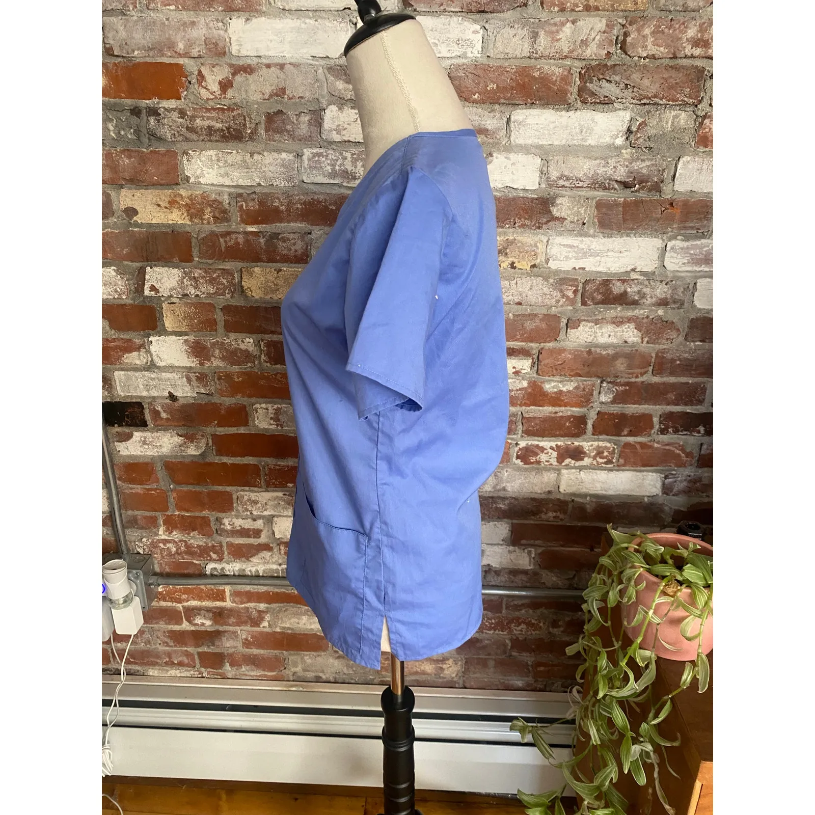 Wonder Work Everyday Durable Stretch Blue Scrub Top XXS - Image 5