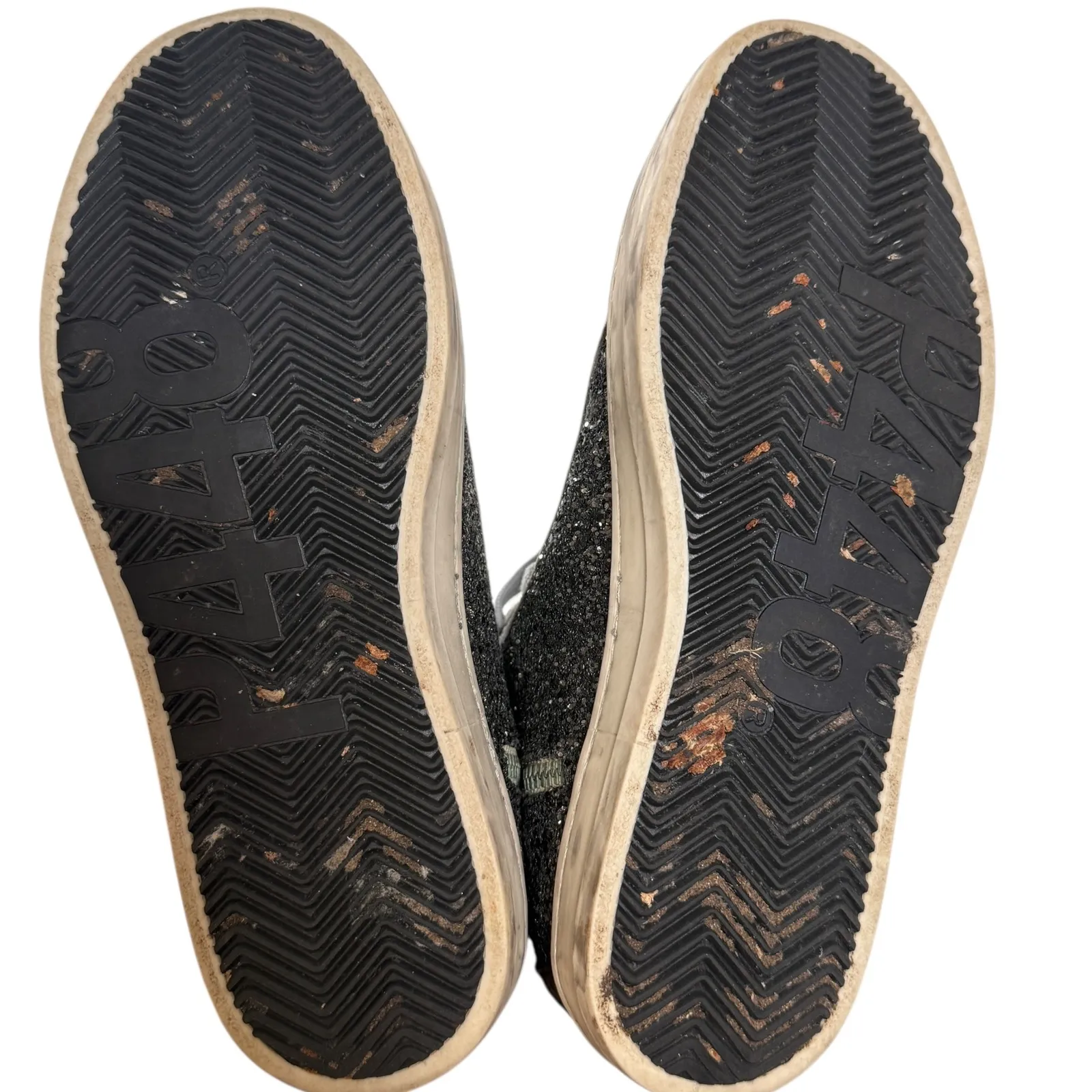 P448 Skate Black Glitter High Top Gray
Suede Sneaker Size US 8.5, EU 39 - Image 2