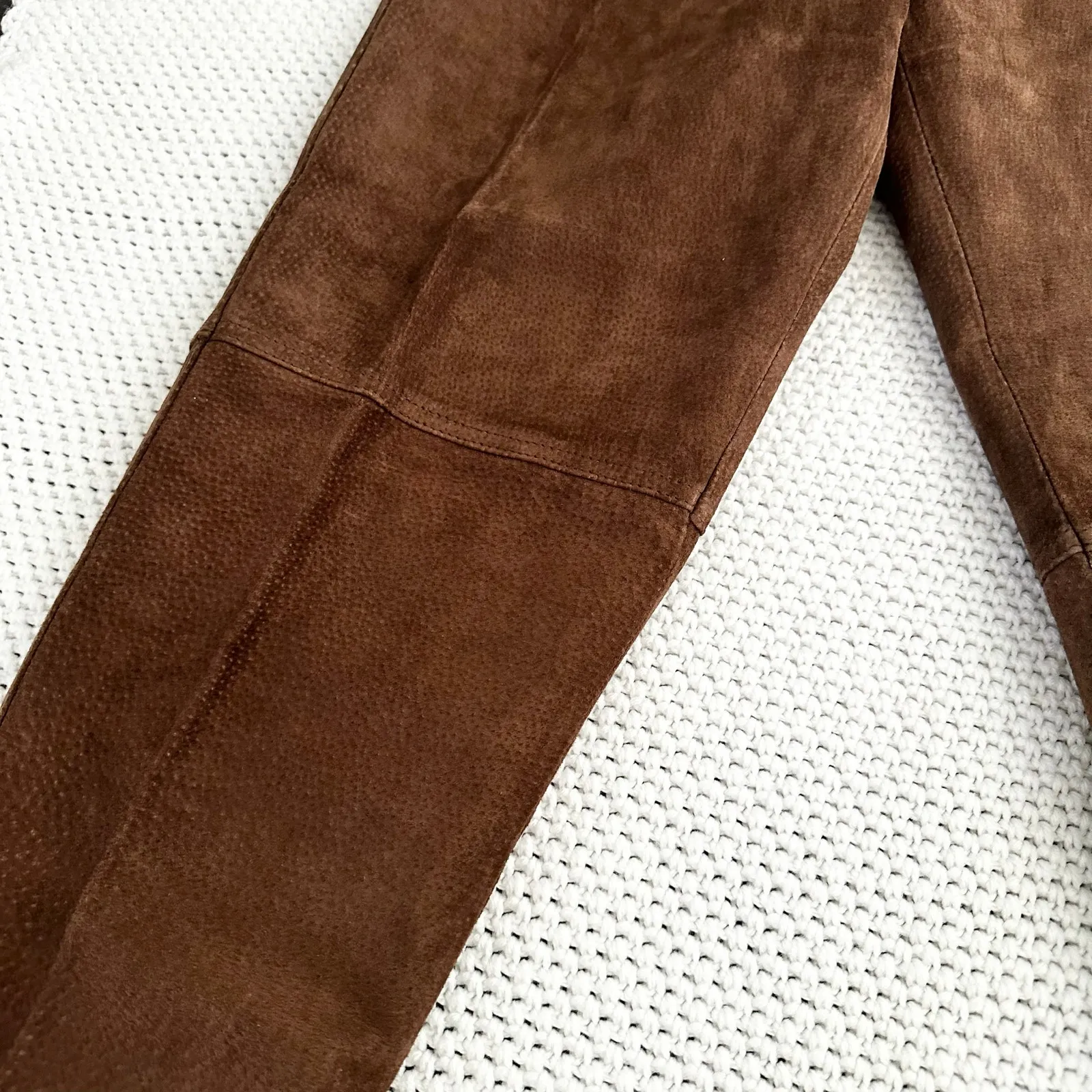 Contrasts Vintage Deadstock Brown Leather High Rise Straight Leg Pants 11 Korea - Image 6