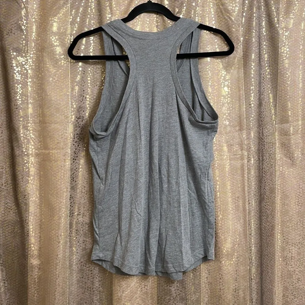 PINK Victoria’s Secret gray and rosegold/silver bling crest tanktop, size S EUC - Image 4