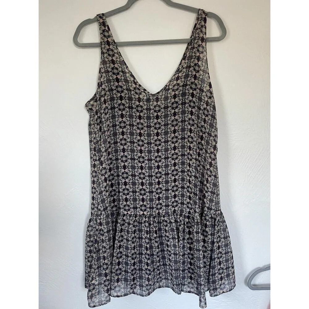 ASTR THE‎ LABEL Tiered Mini Sheath Dress All Over Tribal Print Womens Medium - Image 4