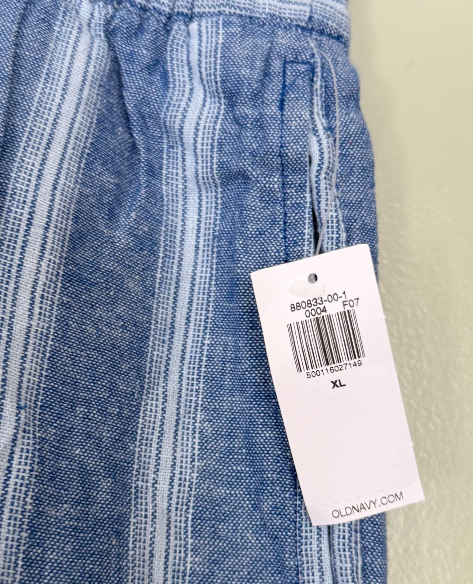 NWT  Linen High Rise Wide Leg Pants Blue White Stripes Women’s Size XL - Image 6