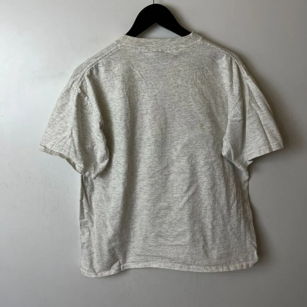 Oversized Vintage Navy Retired T Shirt Vintage 90s Womens Gray Large L Graphic - Image 10