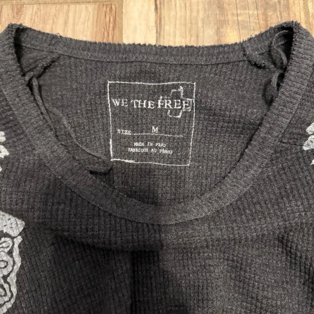 Free People We The Free Rockabilly Printed Raglan Thermal Top - Image 2