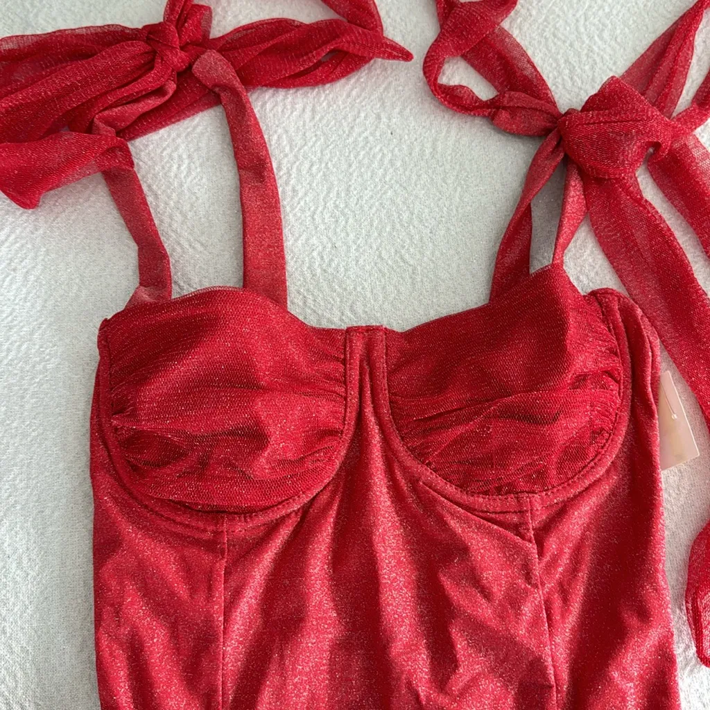 Beach Riot Dede One Piece Red Hot Shine, Size Small , $168 - Image 9