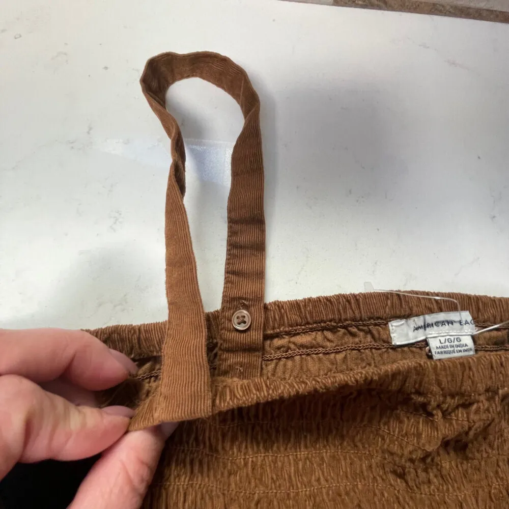 𝅺AMERICAN Eagle Outfitters Womens Brown Sleeveless Pullover Cropped Top Size L - Image 5