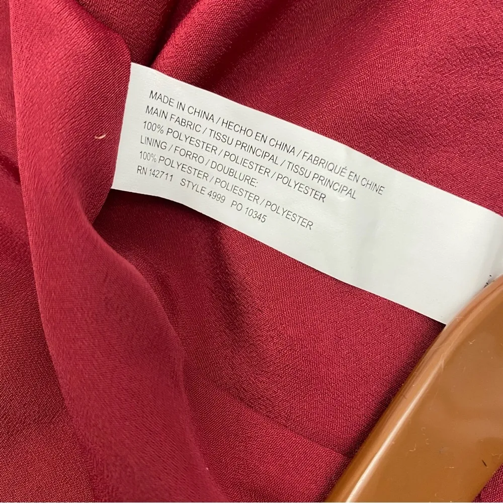 Eloquii One Shoulder Bow Detail Tiered Ruffle Midi Dress: Raspberry Red - Image 14