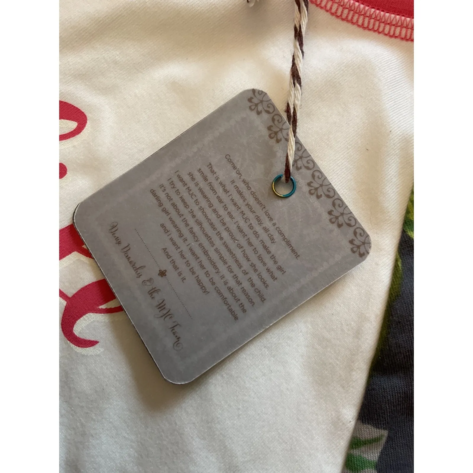 Matilda Jane Live Life Full of Wonder Raglan Shirt Girls Floral Sleeve Top Small - Image 8