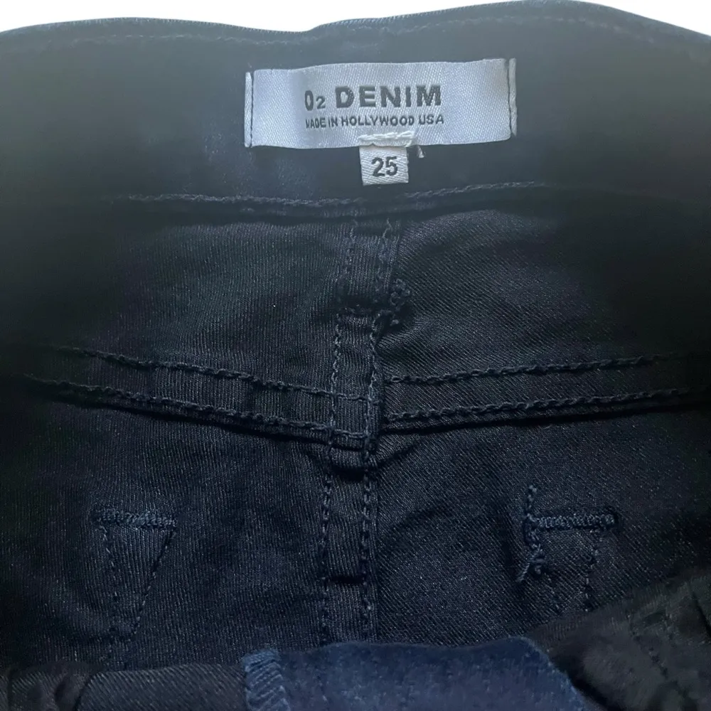 02 Denim All American Vintage Faded Denim Flare Jeans, Sz 25 Blue - Image 15