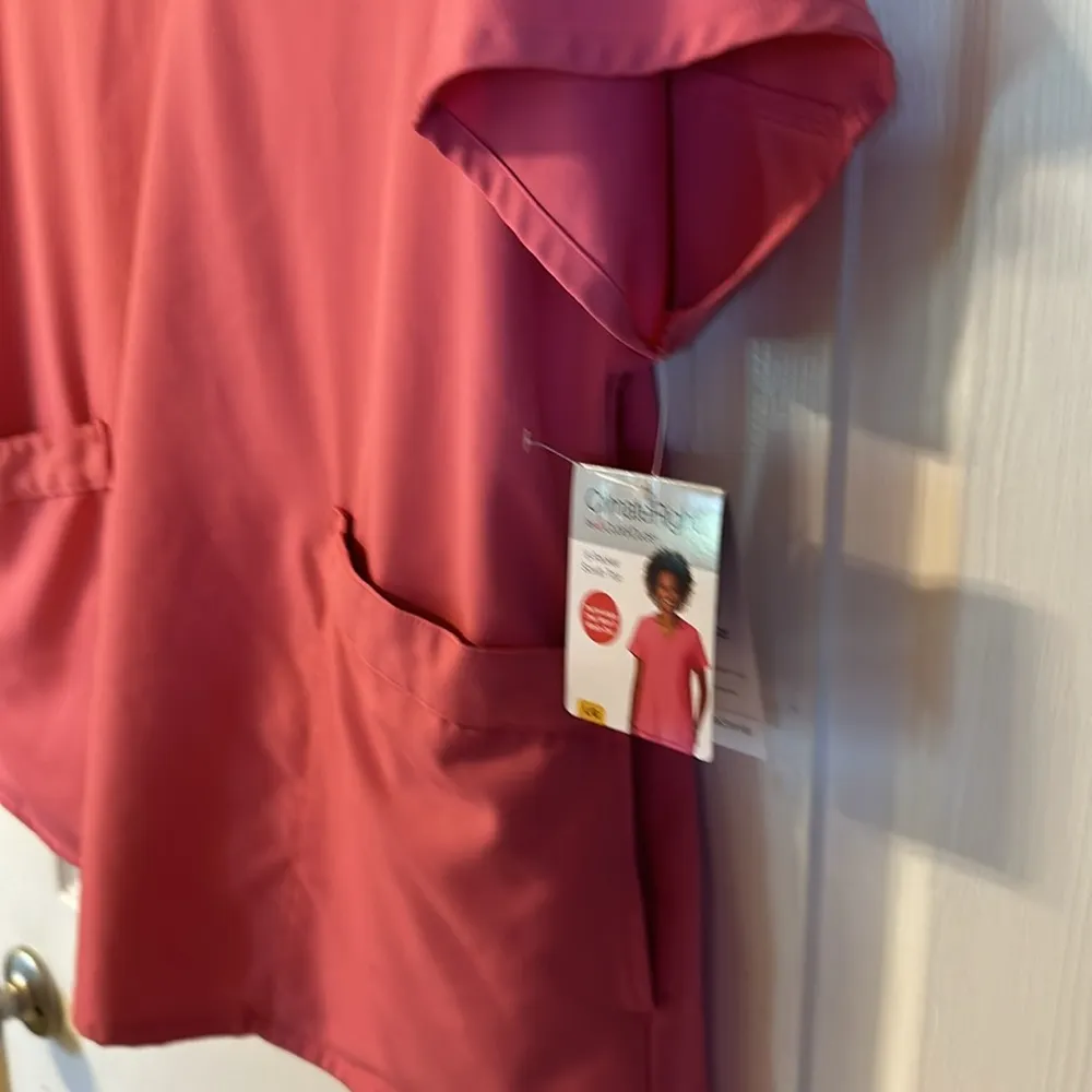 Ladies NWT scrub top Sz L Pink Size L - Image 4