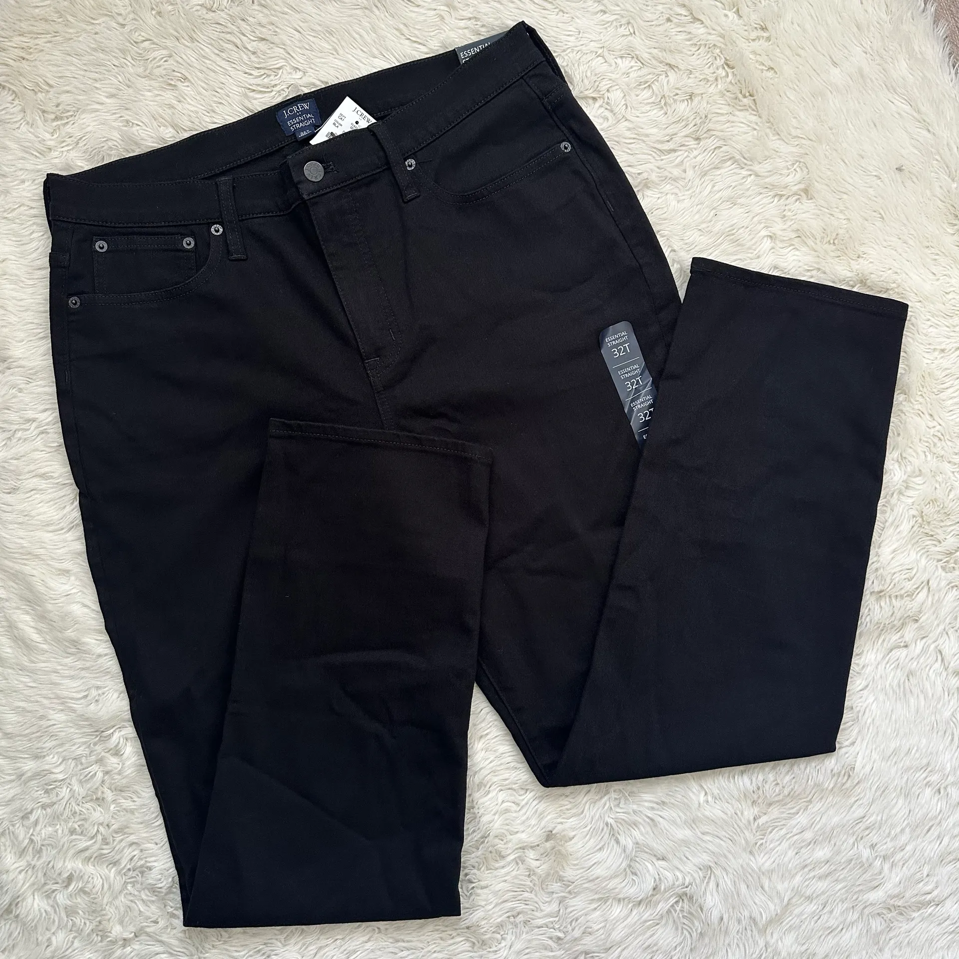 J. Crew Factory Jeans Tall Essential Straight In All-Day Stretch Black 32T NWT - Image 3