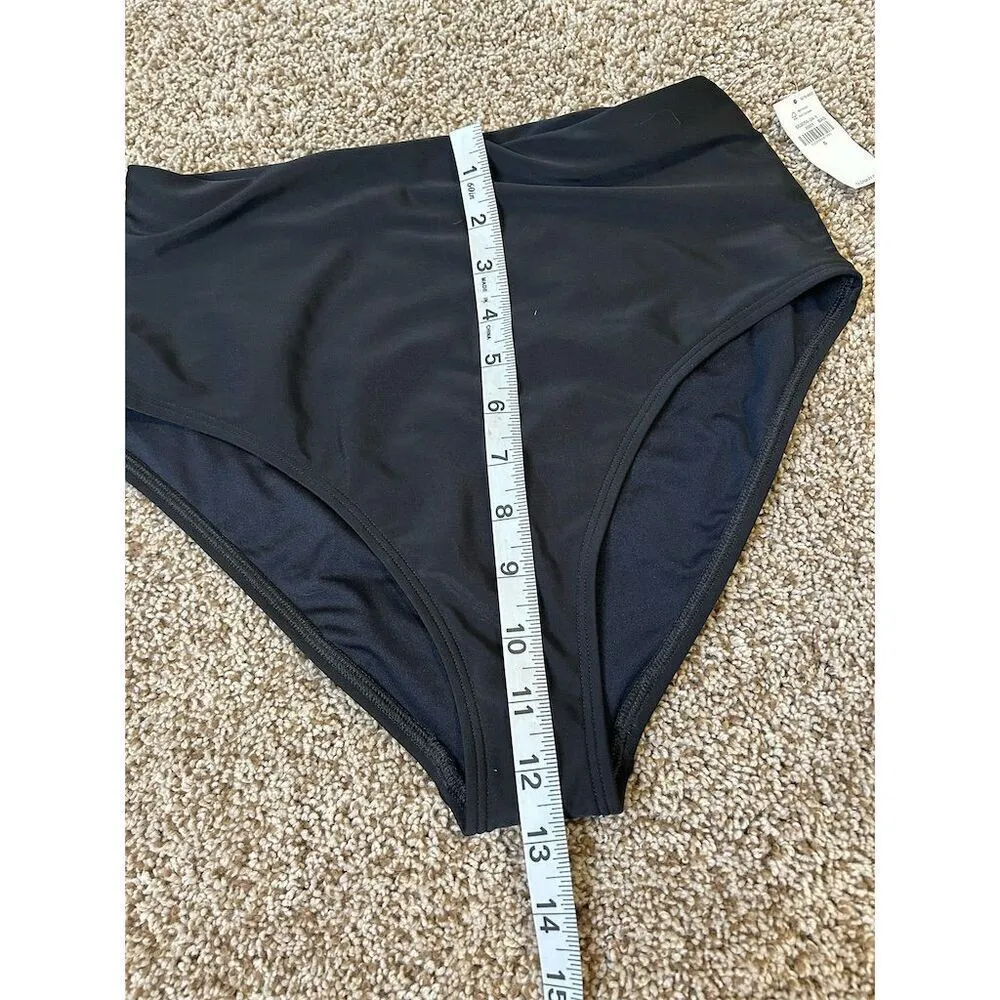 Old Navy Women's High Waist Black Swim Bottoms Size S - Image 6