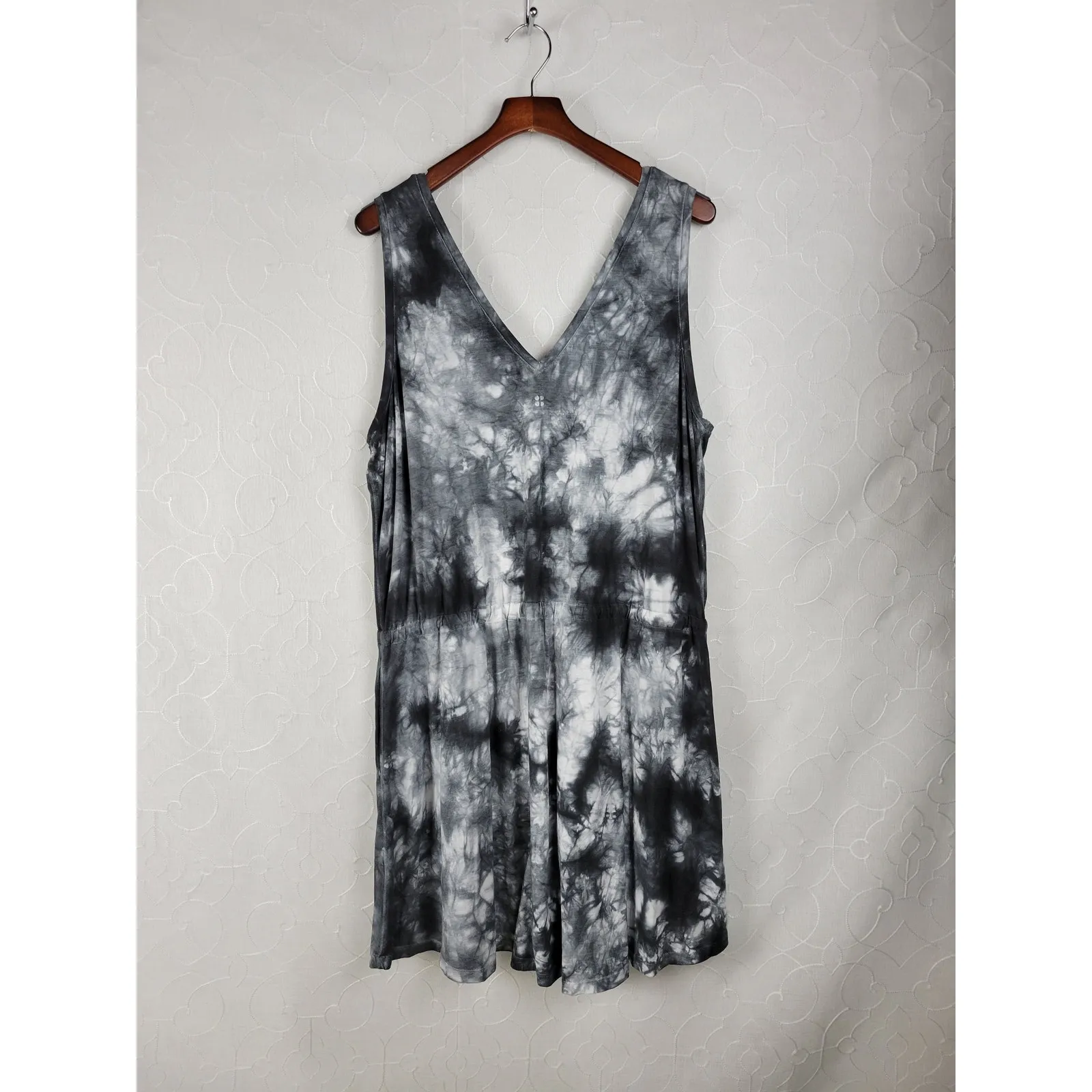Sweaty Betty Womens Dress Size XXL Black‎ Take it Easy Tie Dye Drop Waist Casual - Image 3