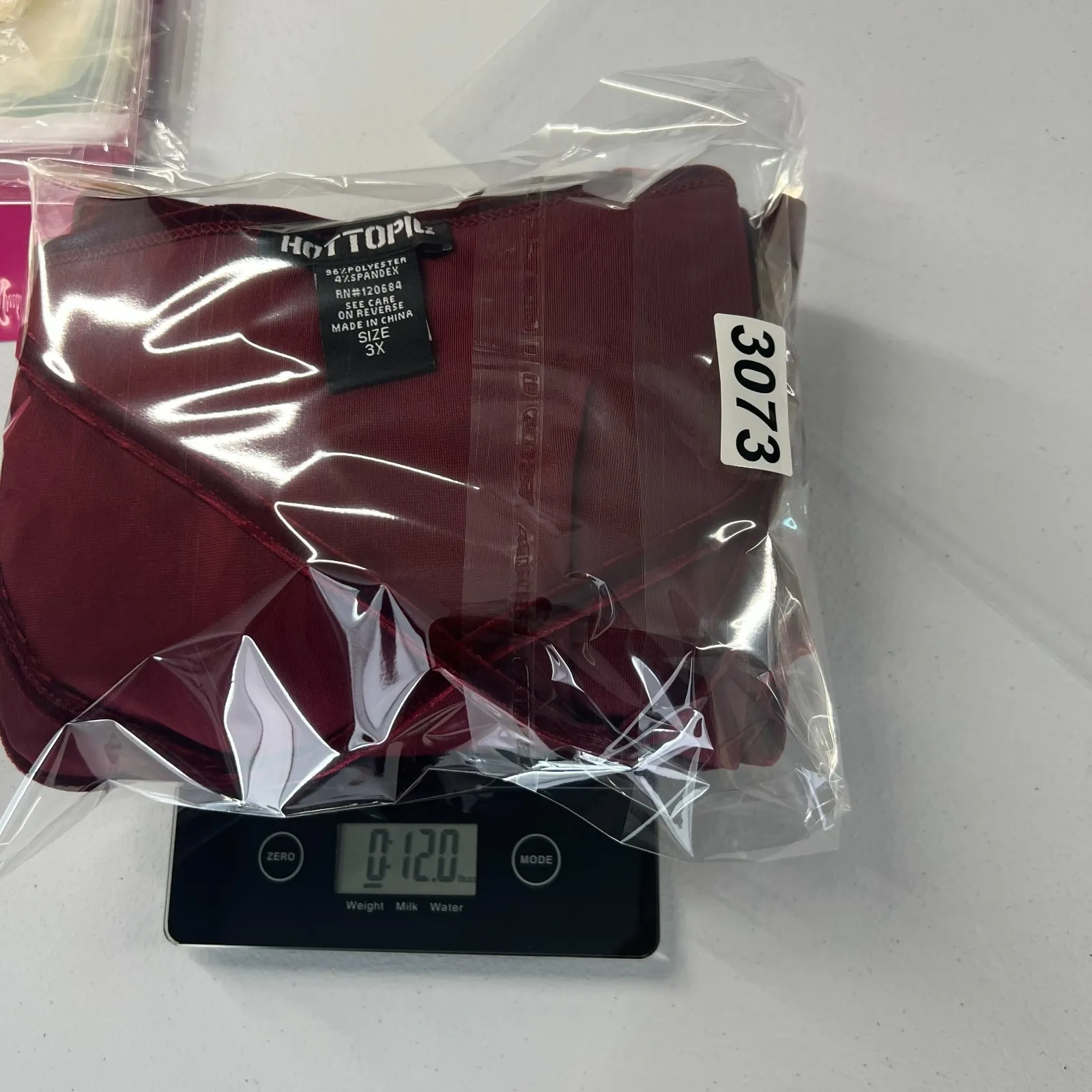 Hot Topic Womens Top 3X Burgundy Stretch Velvet Pentagram Strappy Emo Goth Witch - Image 10