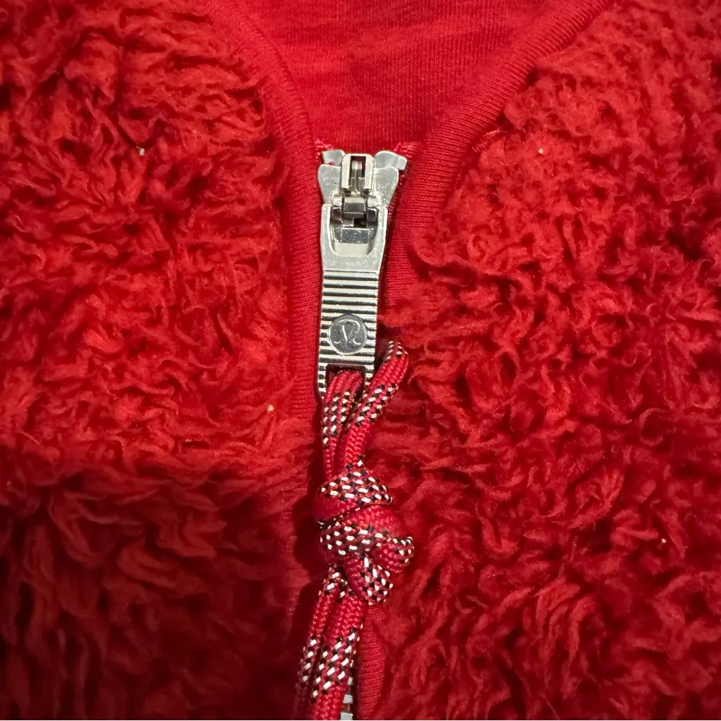 Lululemon Red Oh So Sherpa Full Zip Jacket - Image 8