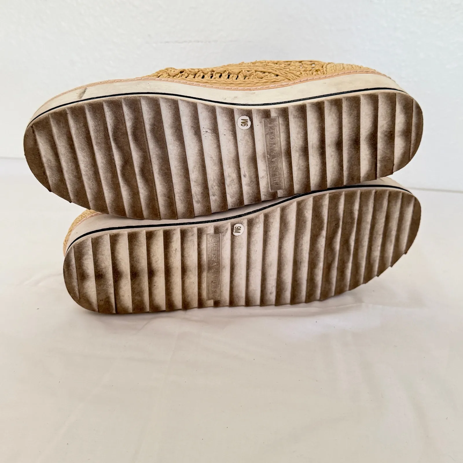 Chelsea & Violet Pennytwo Raffia Platform Laceup Sneaker Sz 9 Street Casual Boho - Image 8