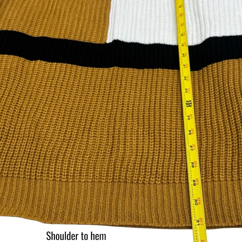 NEW Andree by Unit Colorblock Cozy Crewneck Sweater Fall Holiday Size 1X - Image 10