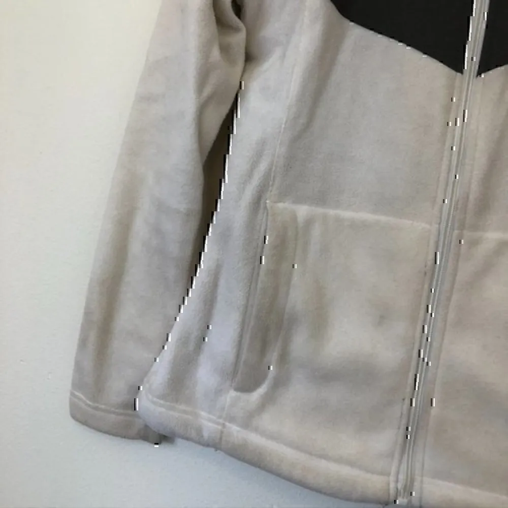 BOOMBAH White Gray Fleece Full Zip Zipper Jacket Active Sweatshirt Small FLAWED - Image 5