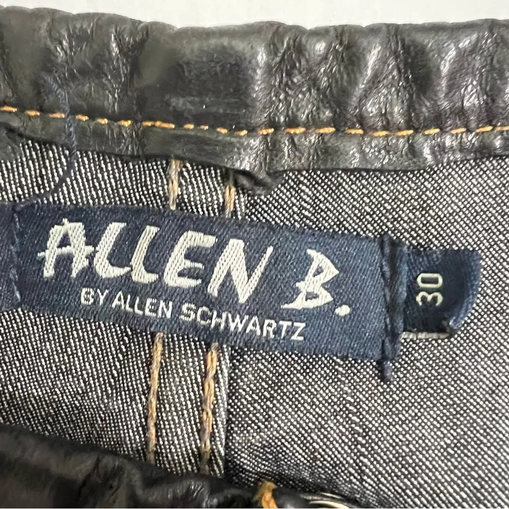 Allen B. by Allen Schwartz Leather Waistband Bootcut Jeans Size 30 USA Made Y2K Black - Image 5