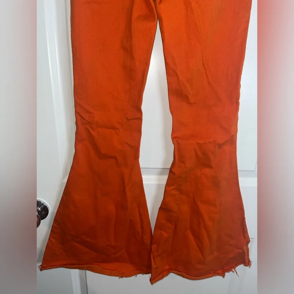 Judy Blue Orange Stretch Super Flare Bellbottom Jeans Sz 1/25 Women's Bohemian - Image 5