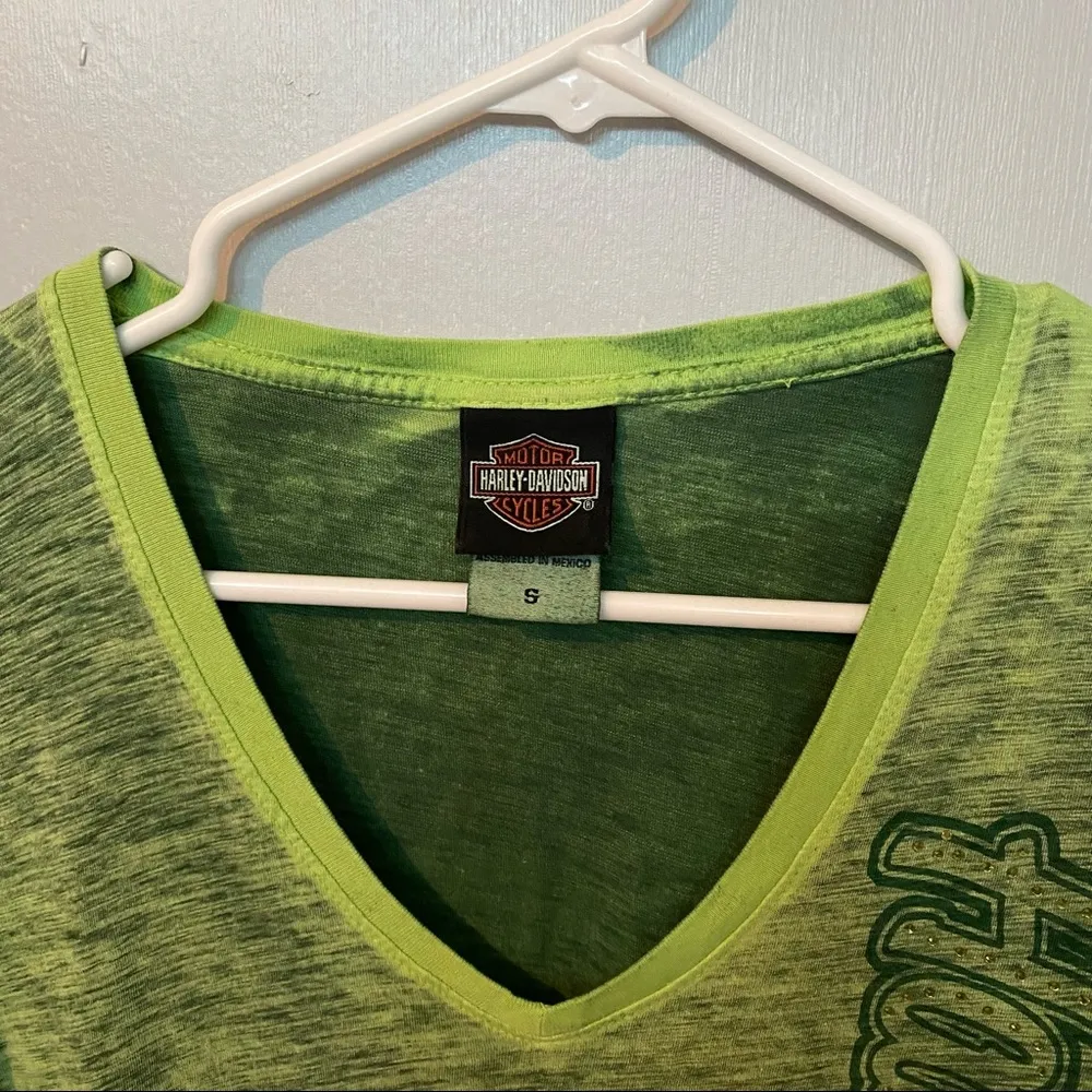 Harley Davidson New Castle Pennsylvania Rhinestones Shirt Size Small - Image 6