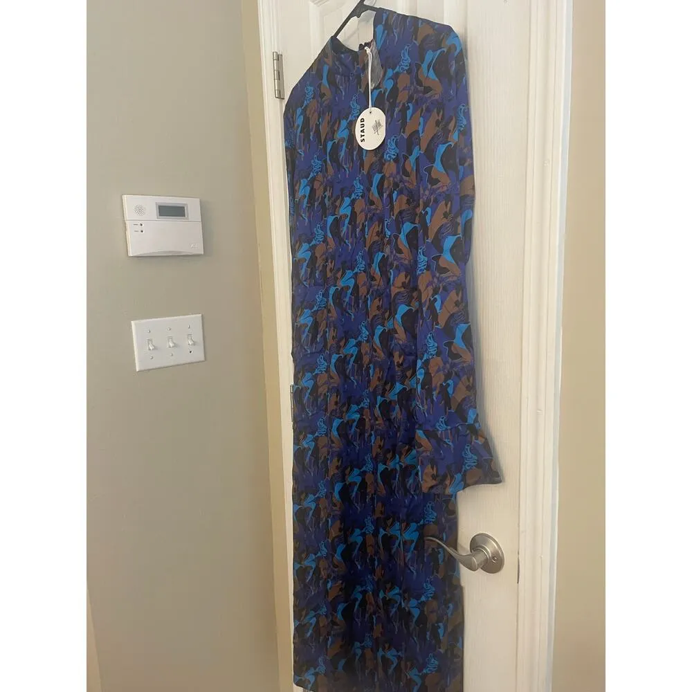 *STAUD Women's Size 12 Sapphire Sirens Thicket Long Sleeve Dress New, A66 - Image 10