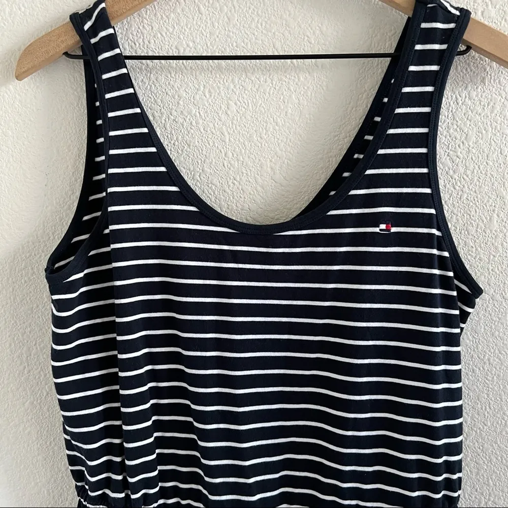 Tommy Hilfiger Striped Romper Shorts Playsuit Casual Nautical Small - Image 4