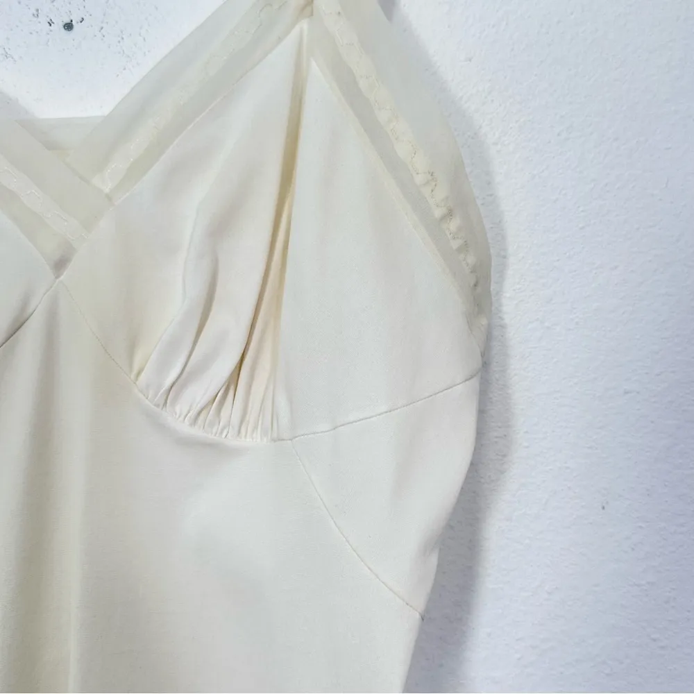 Vintage Vanity Fair Nylon Cream Delicate Spaghetti Strap Slip Night Dress Size S - Image 5