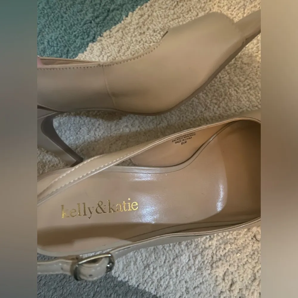 Katie & Kelly Nude Cream Sling-back Mule - Image 3