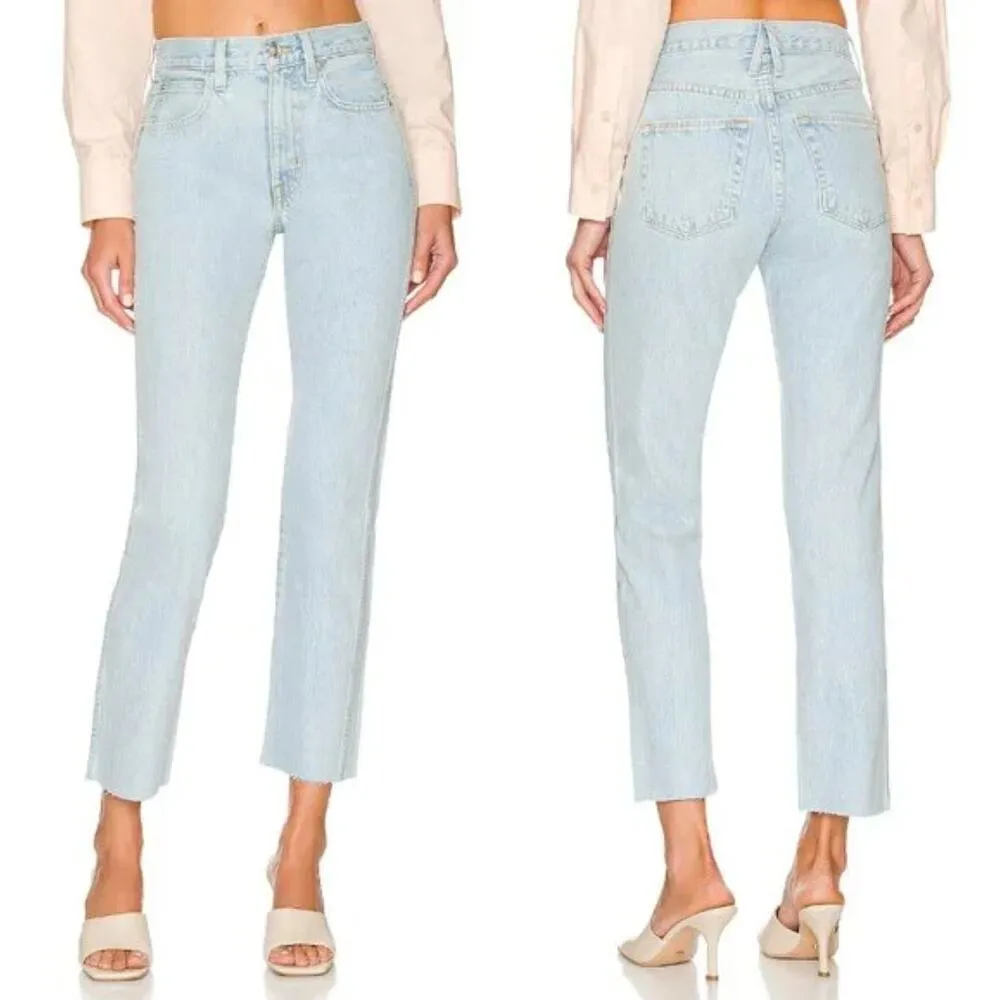 SLVRLAKE Slim Straight Hero Jeans in Free & Easy Size 25 Blue - Image 2