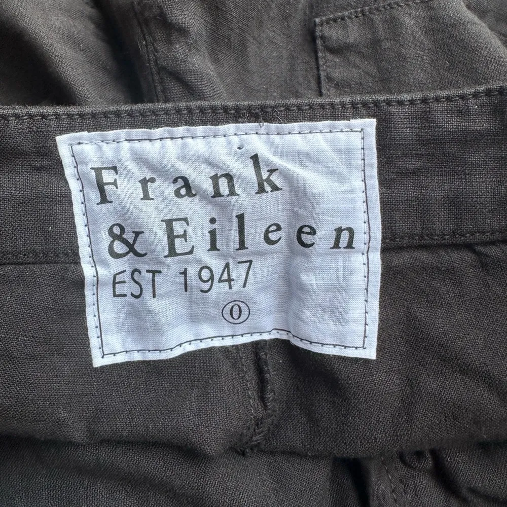 Frank and Eileen KINSALE Black, Italian Performance Linen pants size 0 - Image 2