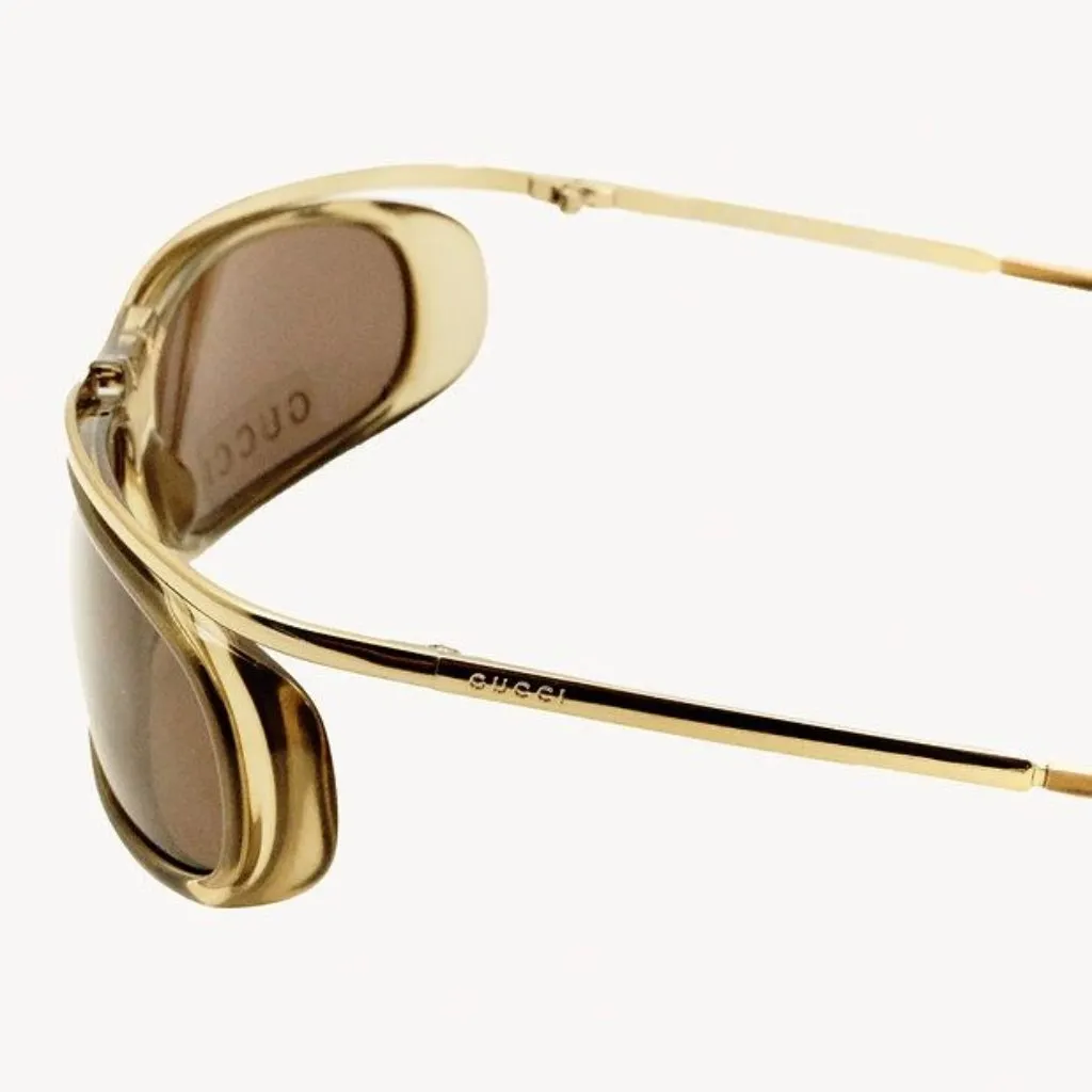 Gucci FWRD Renew 90s Vintage Sunglasses in Brown GG1423/S 438 Womens - Image 15