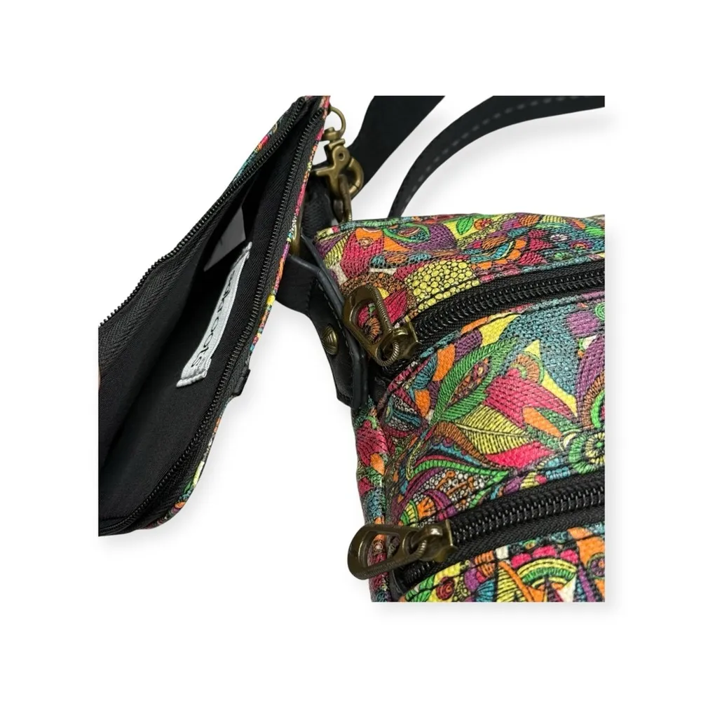 Sakroots ☀︎︎ Printed Coated Canvas Crossbody Bag + Zip Wallet ☀︎︎ Rainbow Print - Image 11