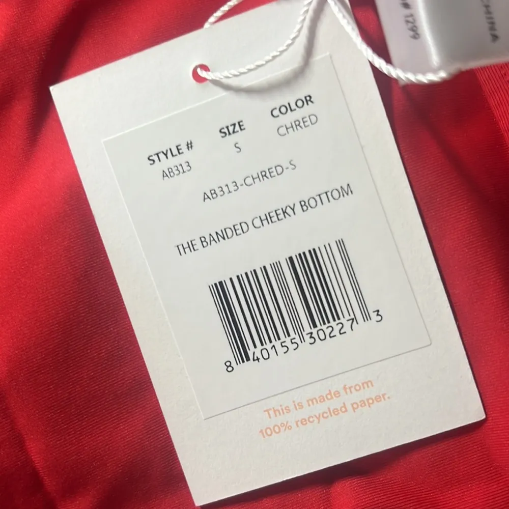 NWT Andie Swim The Banded Cheeky Flat Bottom Bikini Cherry Red Size Small S NEW - Image 11