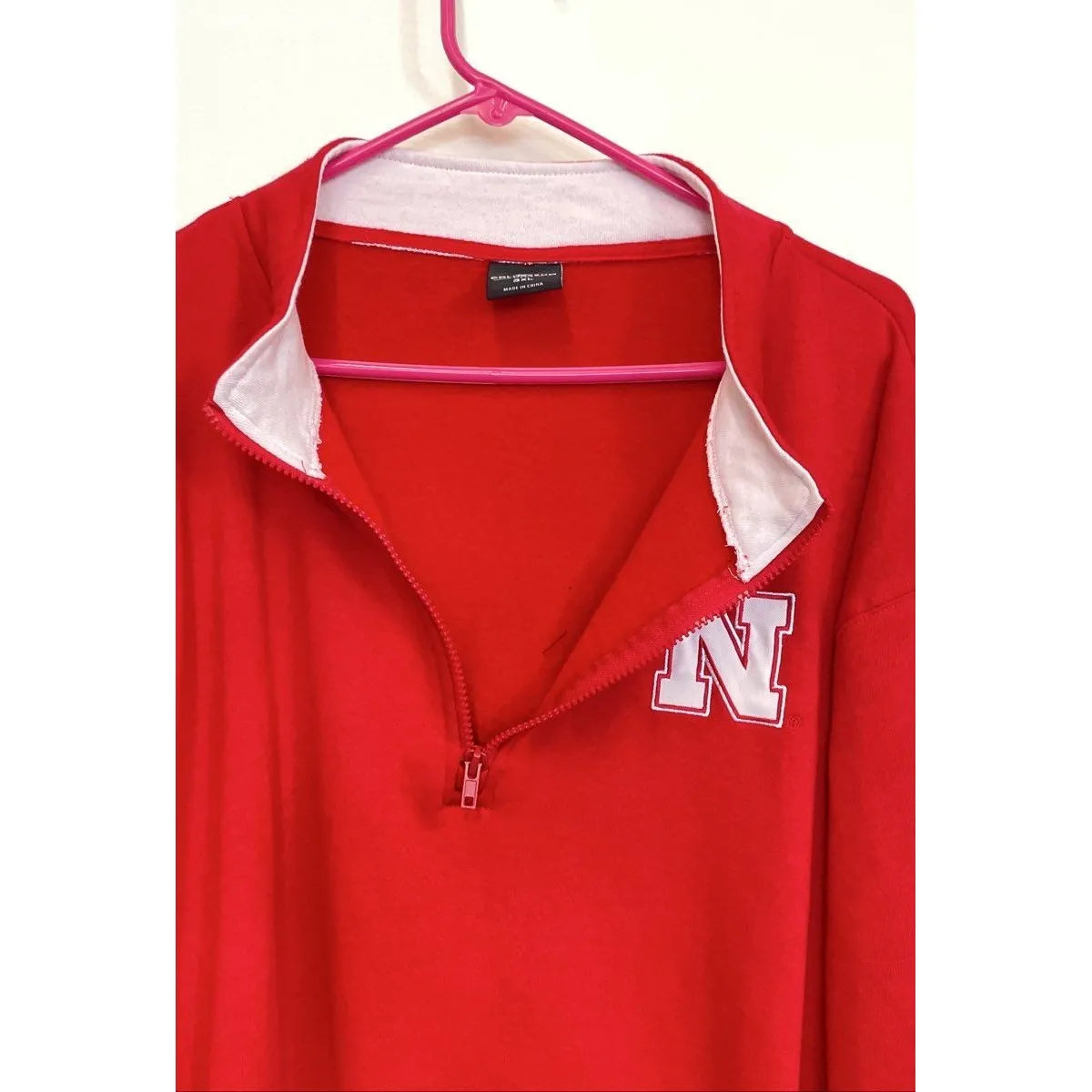 Colosseum Red Nebraska Haskers Tortugas Logo Quarter-Zip Jacket - Red - Size 3XL - Image 4