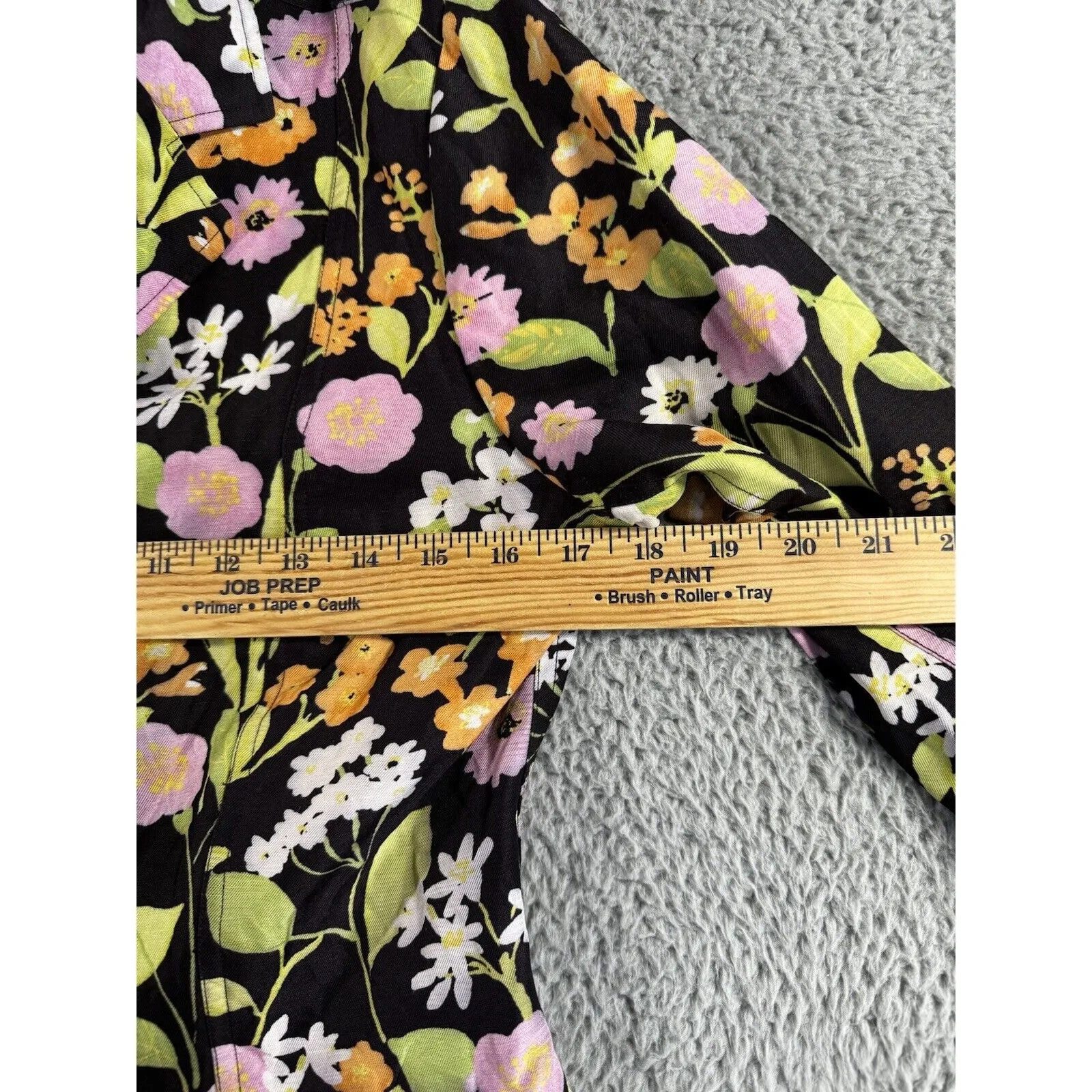 Sigrid Olsen Blazer‎ Women 4 Floral Linen 3/4 Sleeve Jacket Boho Business Casual - Image 6